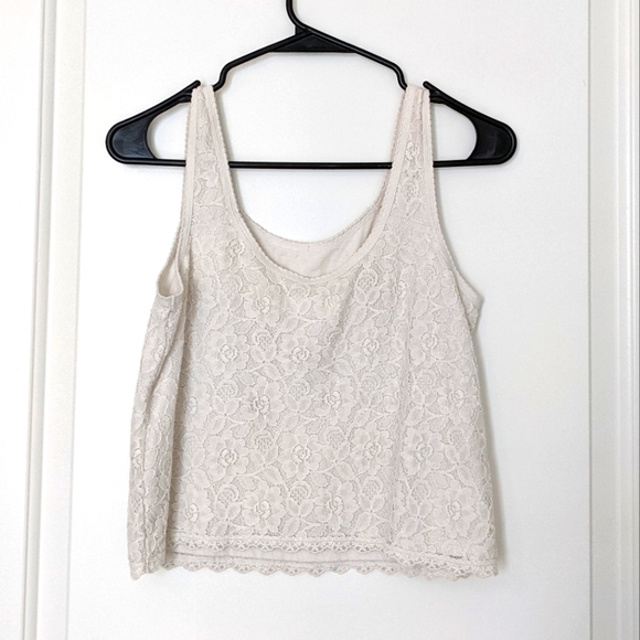 Abercrombie and Fitch White Lace Sleeveless Top S - Picture 2 of 3